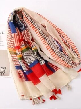 NWT Tassel Viscose Scarf